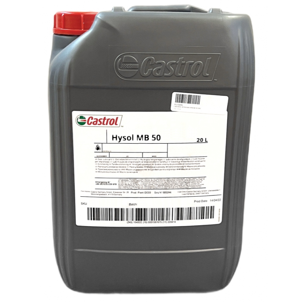 Dầu gia công kim loại hiệu suất cao Castrol Hysol MB 50 can 20 lít