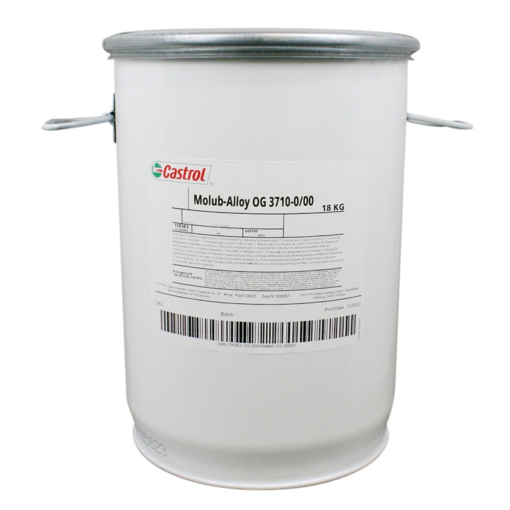 Mỡ bôi trơn bánh răng hở Castrol Molub-Alloy OG 3710-0/00 dùng cho máy nghiền, xô 18kg
