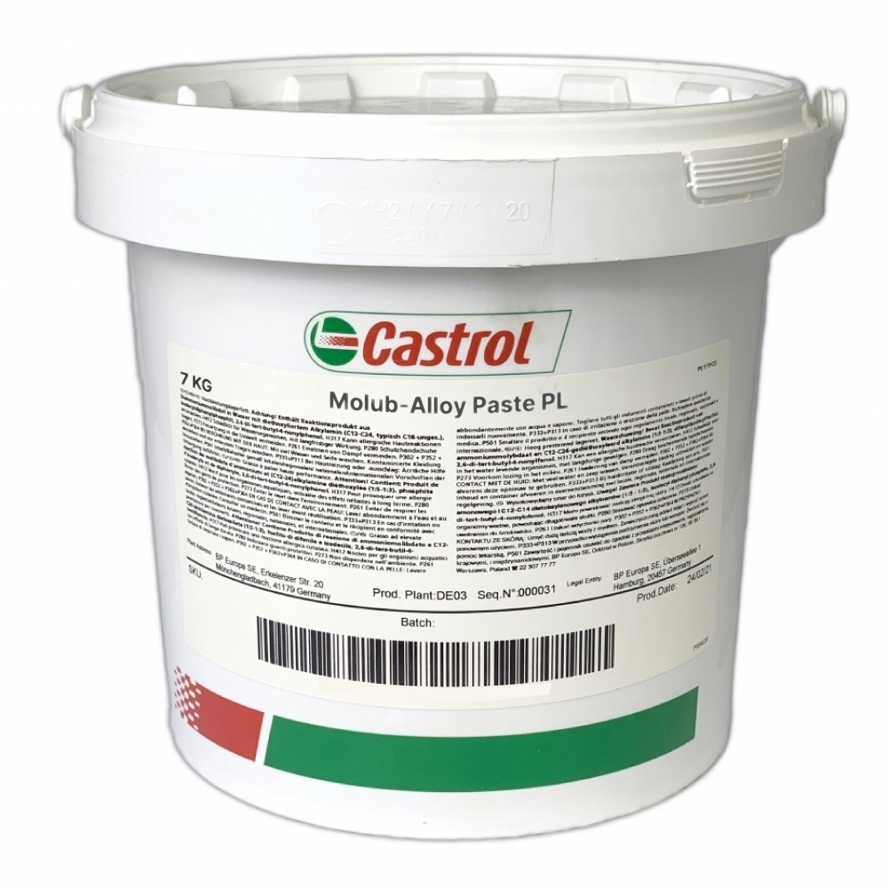 Mỡ lắp ráp Castrol Molub-Alloy Paste PL chứa MoS2 màu đen lon 7kg