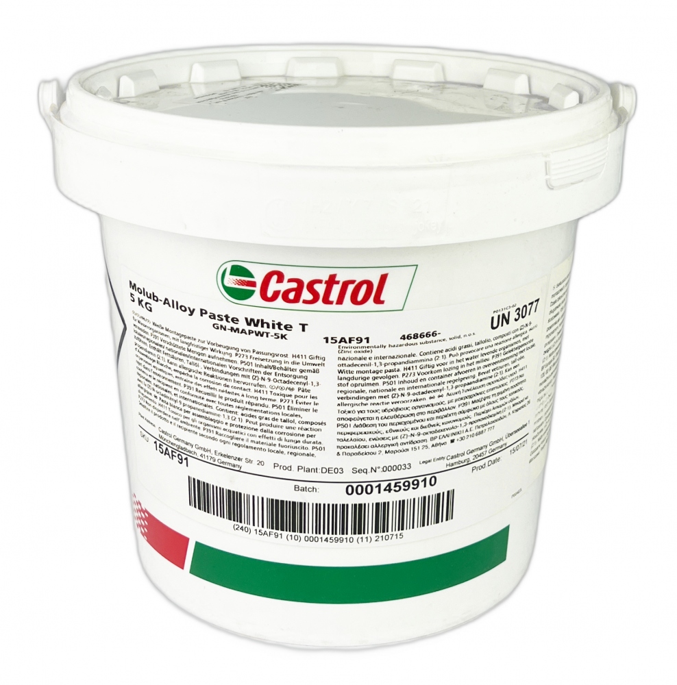 Mỡ lắp ráp Castrol Molub-Alloy Paste White T - Xô 5kg - NLGI 1