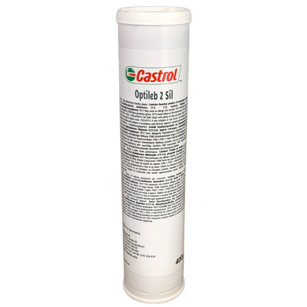 Mỡ silicon thực phẩm Castrol Optileb 2 Sil màu trắng dạng tuýp 400g