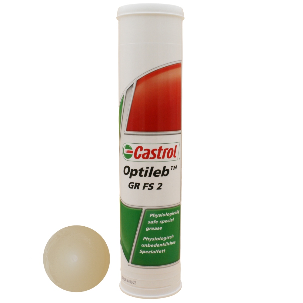 Mỡ bôi trơn vòng bi tổng hợp thực phẩm H1 Castrol Optileb GR FS 2 380g