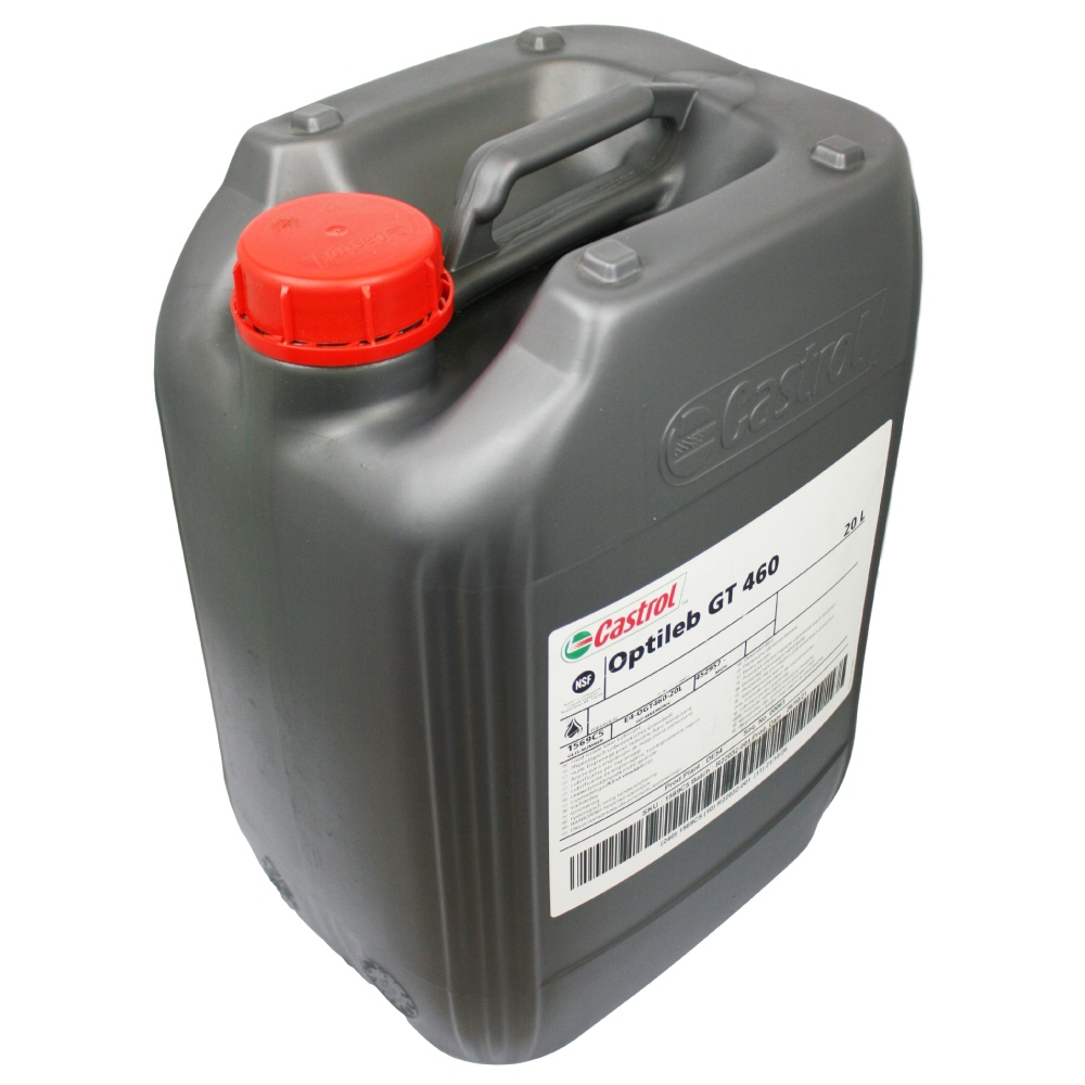 Dầu bánh răng tổng hợp dùng cho máy móc thực phẩm Castrol Optileb GT 460 CLP, 20L