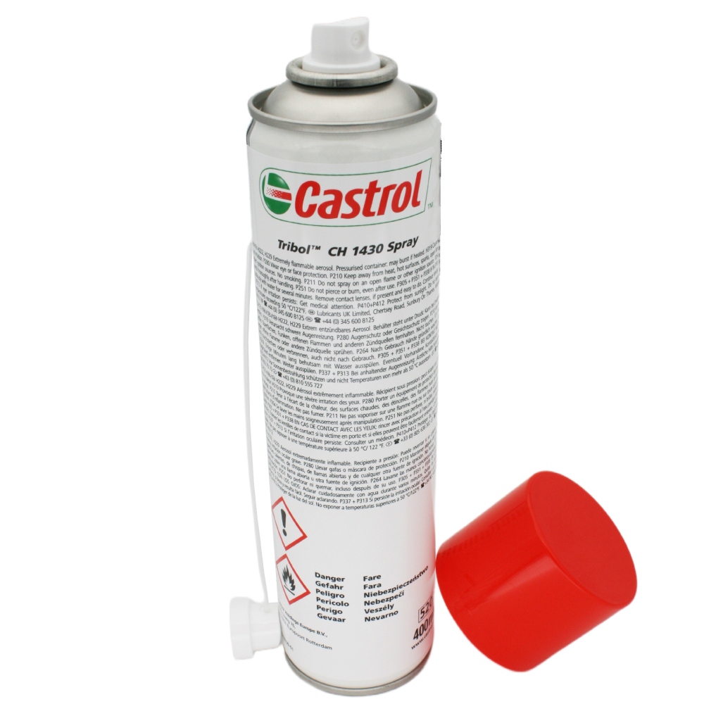 Dầu xích chịu nhiệt độ cao Castrol Tribol CH 1430 dạng xịt 400ml