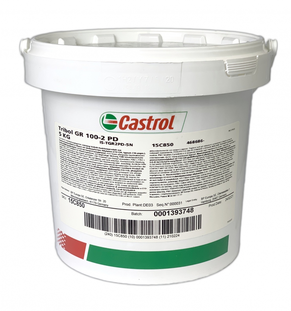 Mỡ bôi trơn hiệu suất cao Castrol Tribol GR 100-2 PD xô 5kg