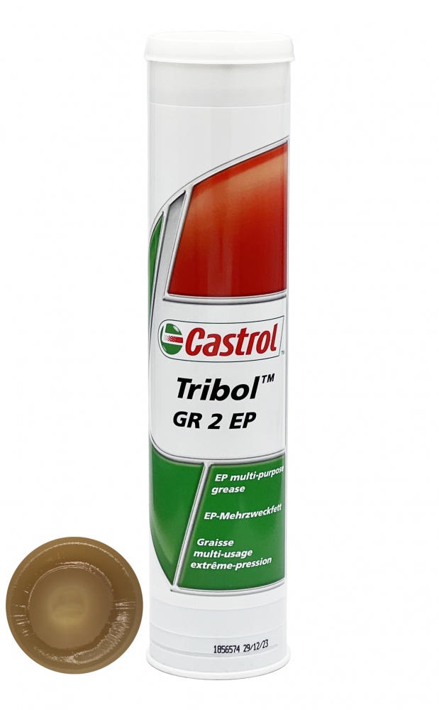 Mỡ bôi trơn đa năng Castrol Tribol GR 2 EP, cấp NLGI 2, màu be, tuýp 400g