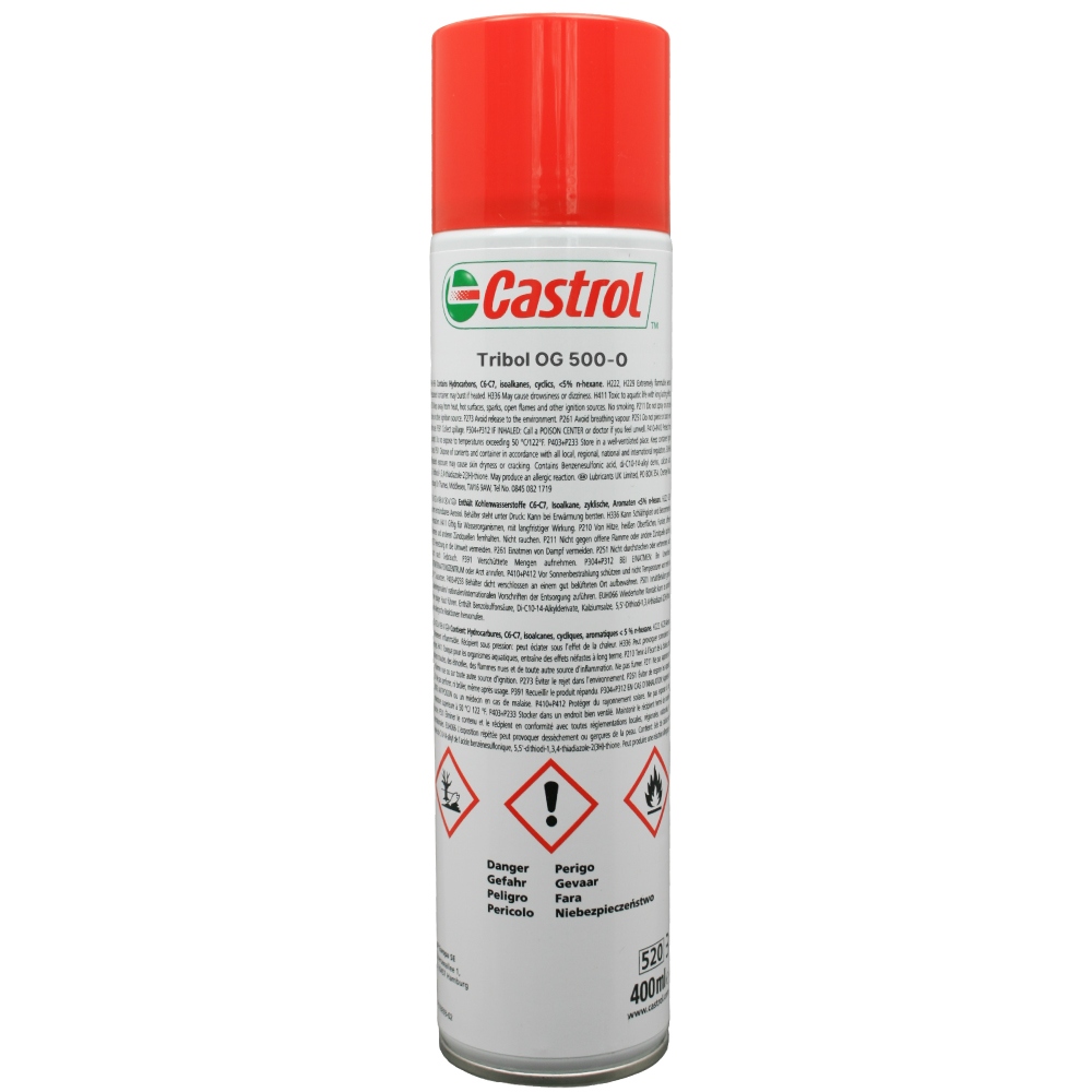 Mỡ bôi trơn bánh răng hở Castrol Tribol OG 500-0 dạng bình xịt 400ml