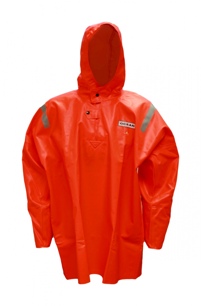 Áo mưa quây đi biển OCEAN OFFSHORE HEAVY PRO có ống tay bằng cao su tổng hợp màu cam