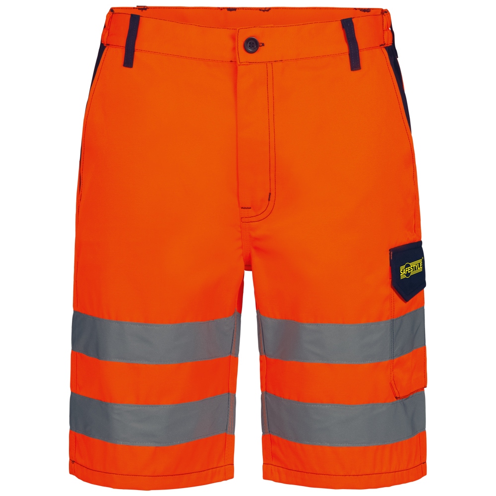 Quần đùi phản quang vải Twill tiêu chuẩn ISO 20471 lớp 1 màu cam size 42-64 Elysee 23727