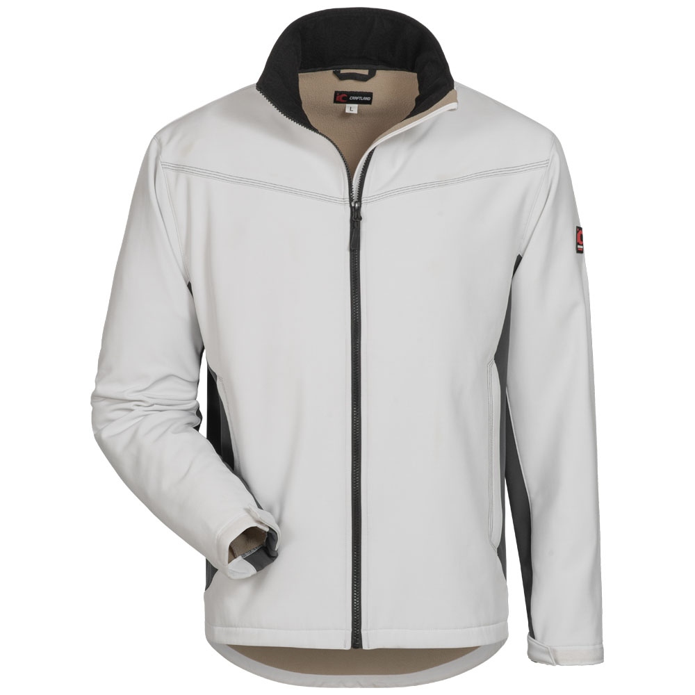 Craftland 19972 LAURIN Áo khoác bảo hộ lao động Softshell trắng/xám