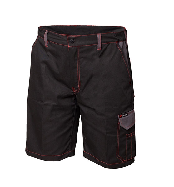 Quần short bảo hộ lao động Craftland 22441 MECHELEN vải twill polycotton màu xám/đen