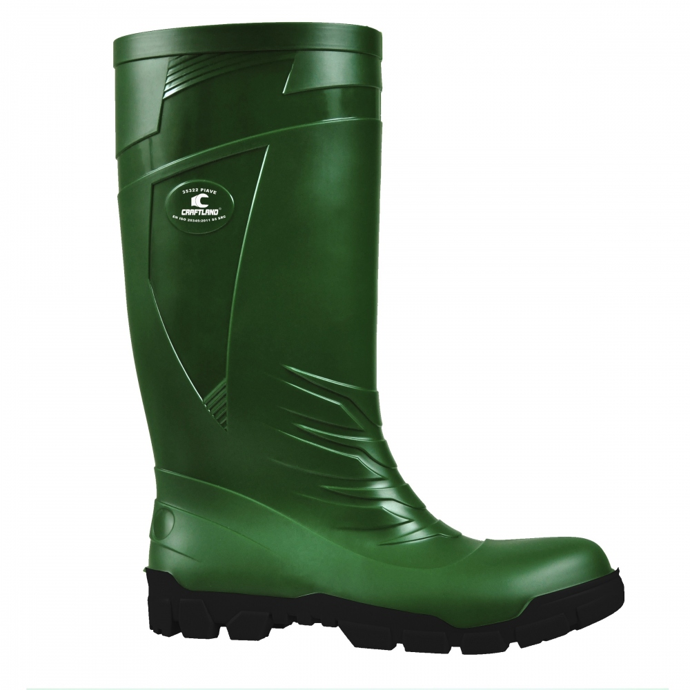 Giày ủng bảo hộ Craftland 35322 PIAVE PVC kiểu dáng hiện đại màu xanh lá tiêu chuẩn S5 size 37-50