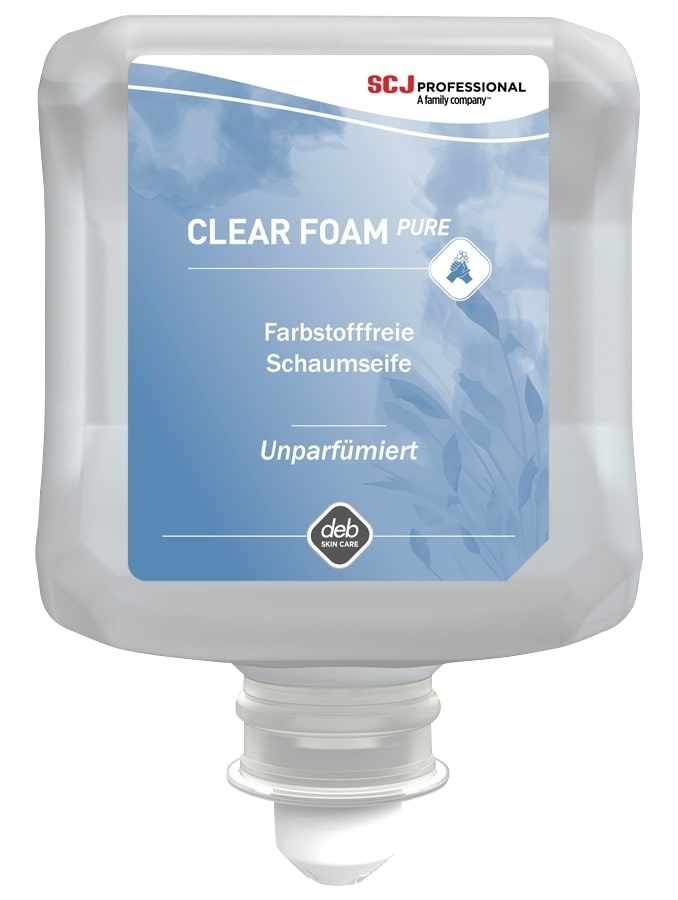 Deb CLR1L Nước rửa tay tạo bọt dịu nhẹ Clear Foam Pure 1L dạng hộp