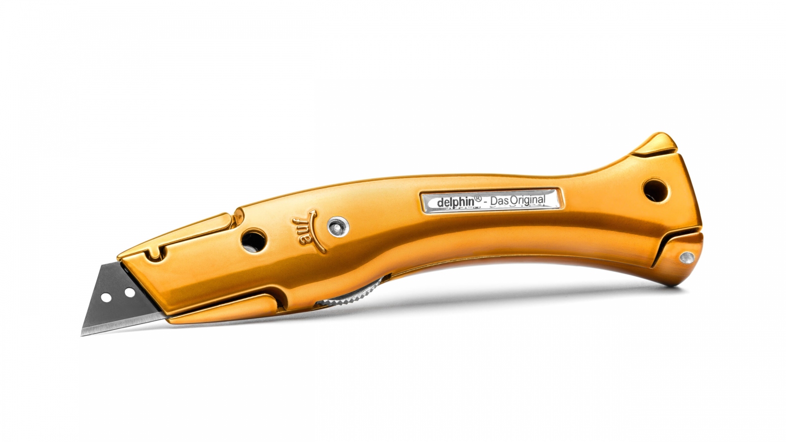 Dao cắt thảm đa năng Delphin 100250-K1-CO màu cam (Candy Orange) + bao đựng