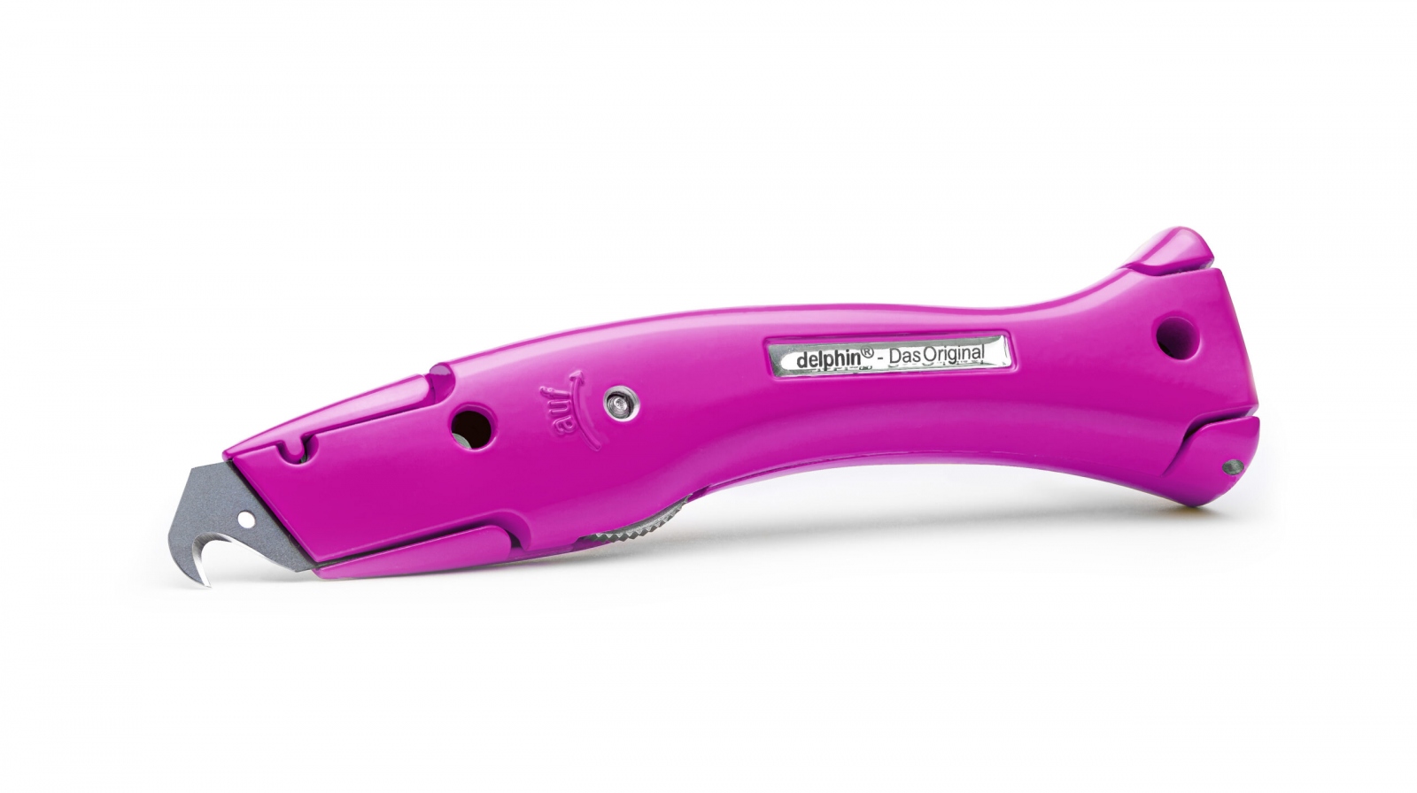 Dao rọc thảm đa năng Delphin 100250-K1-P màu hồng kèm bao đựng màu đen