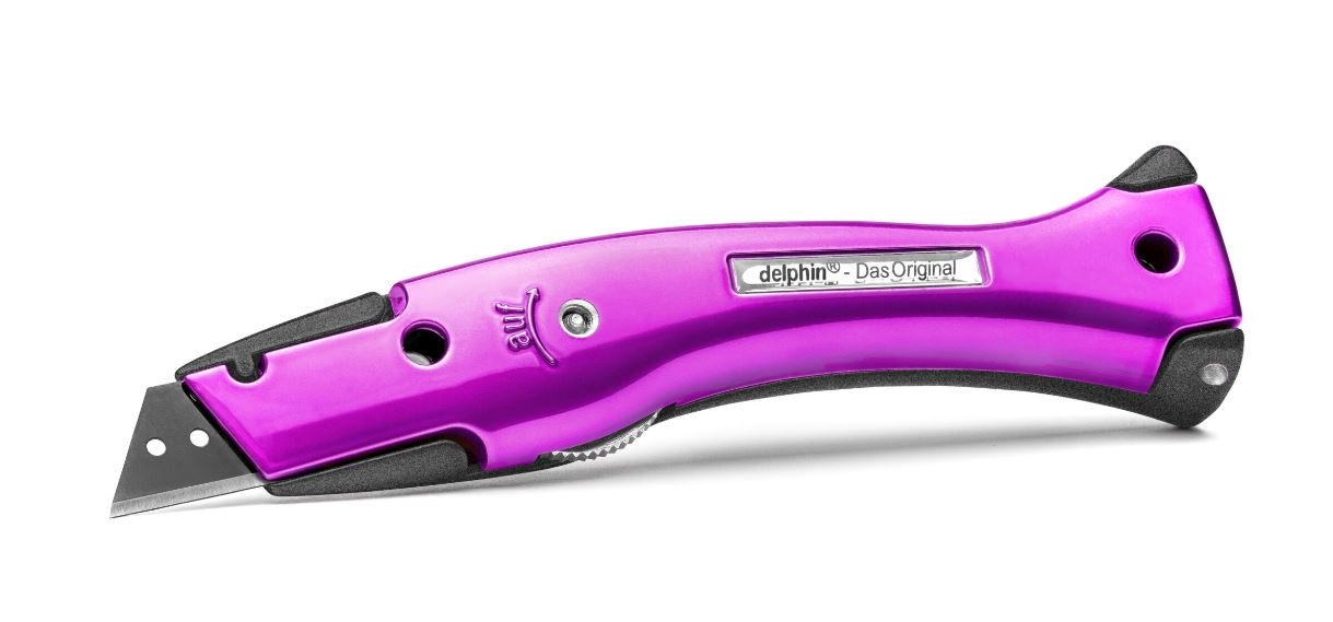 Dao rọc thảm đa năng Delphin K-2-MSCV màu Đen mờ - Tím kẹo ngọt (Matt black-candy purple)