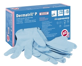 Găng tay bảo hộ nitrile KCL Dermatril P 743, không bột, hộp 50 chiếc