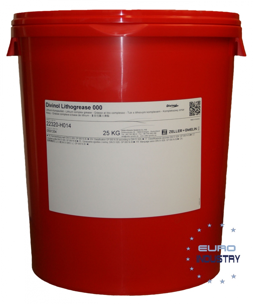 Mỡ phức lithium chất lượng cao Divinol Lithogrease 000 25kg