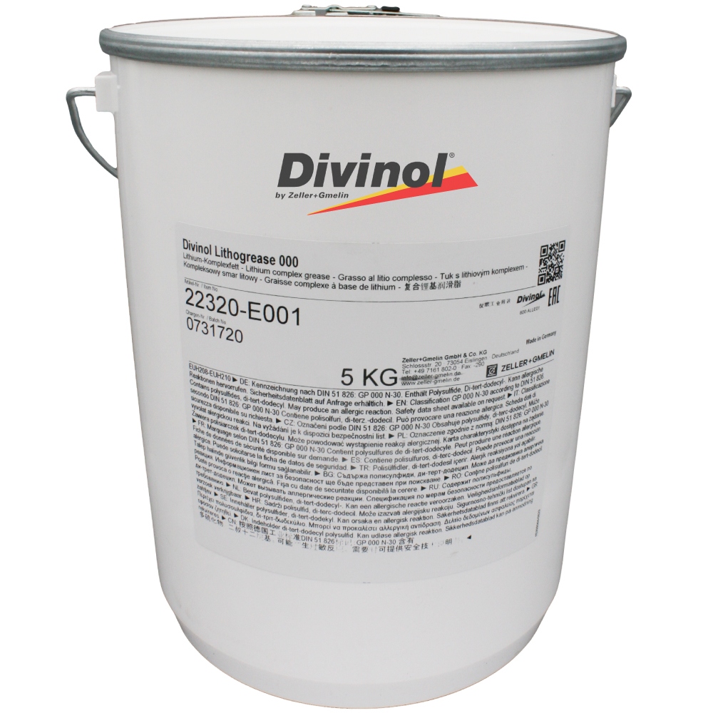 Mỡ phức lithium chất lượng cao Divinol Lithogrease 000 5kg
