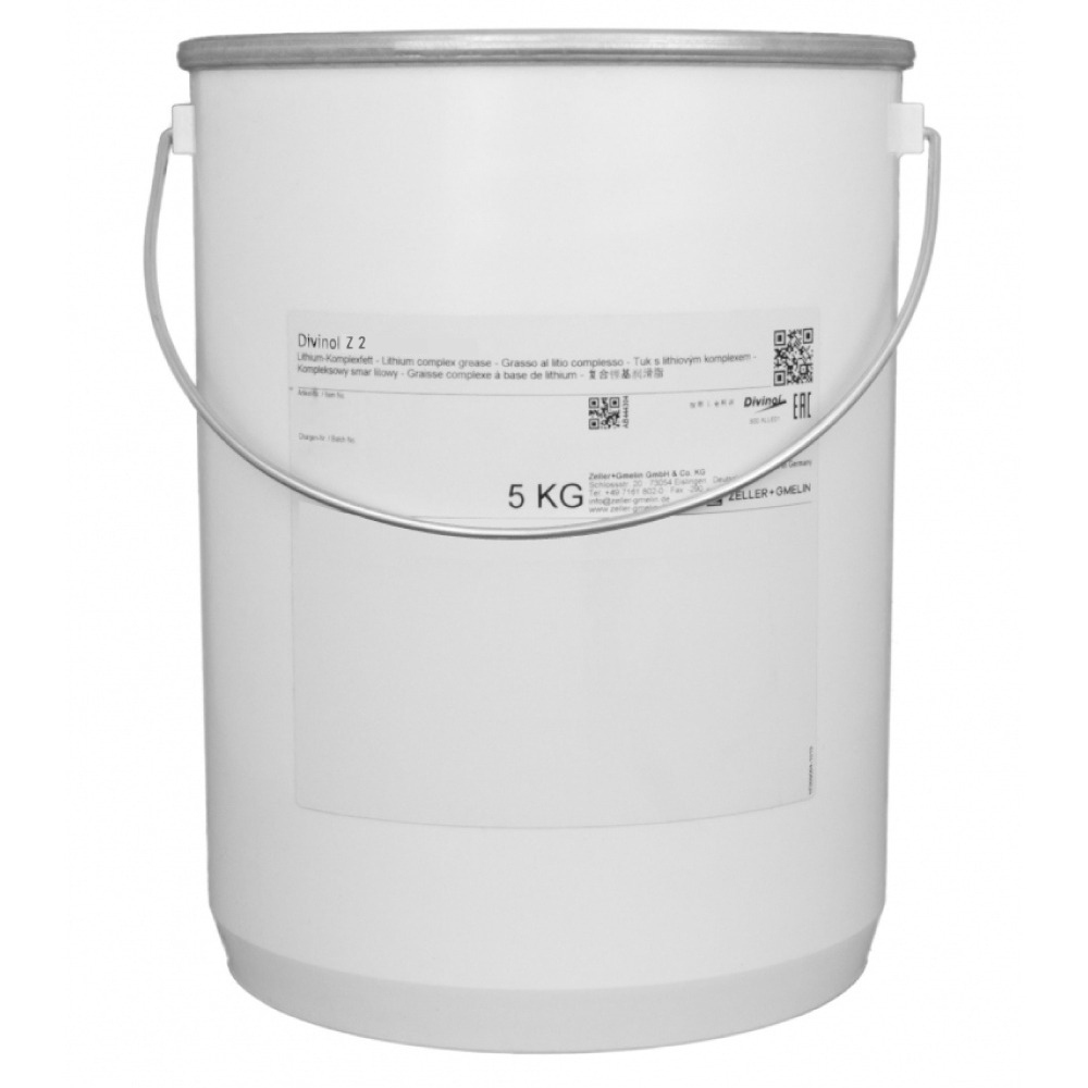 Mỡ chịu nhiệt độ cao Divinol Z 2 không chứa xà phòng NLGI-2 màu nâu - 5kg