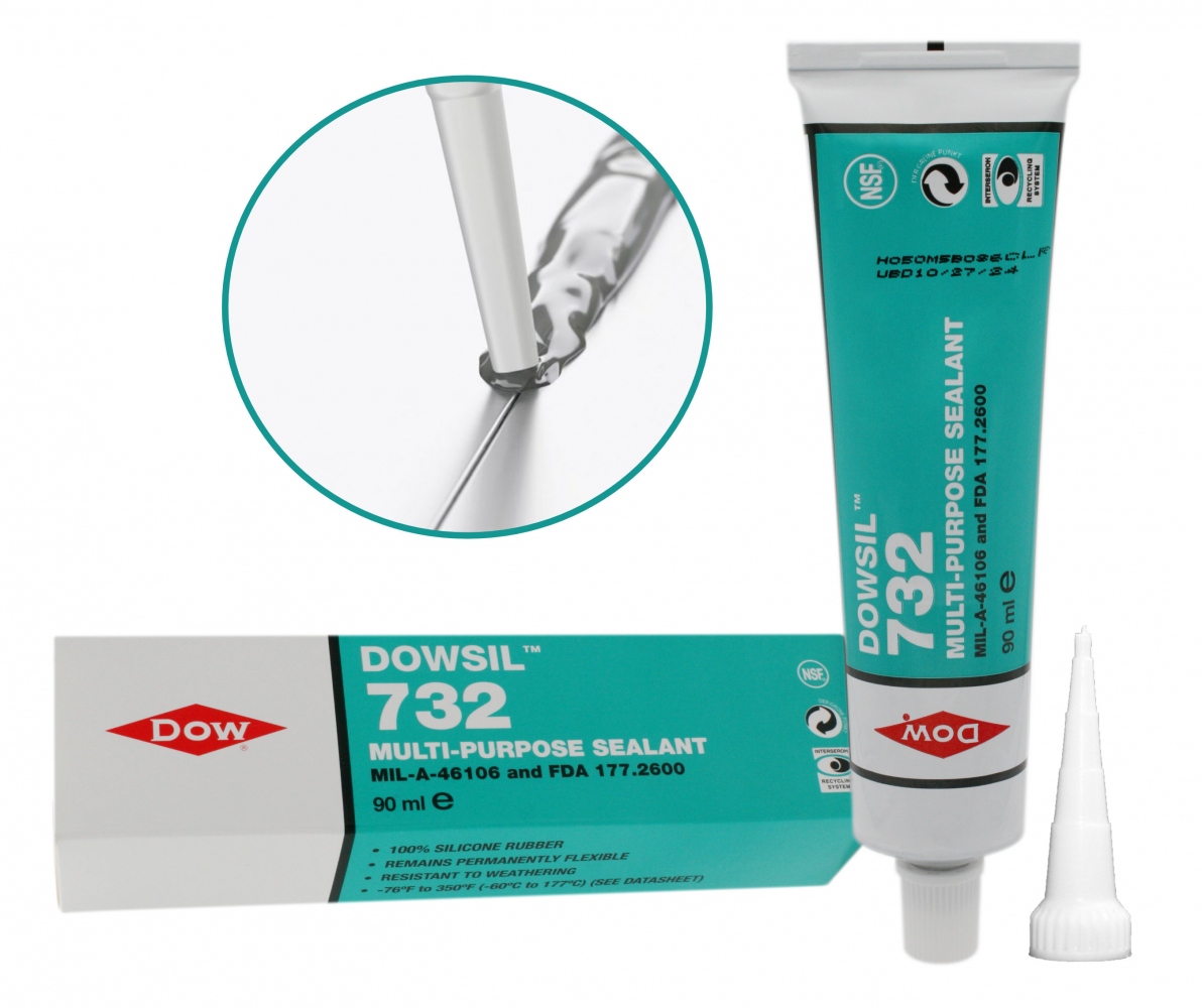 Keo silicone đa năng Dowsil 732 màu trong suốt tuýp 90ml