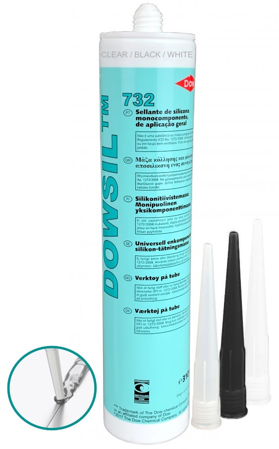 Keo silicone đa năng Dowsil 732 dạng tuýp 310ml