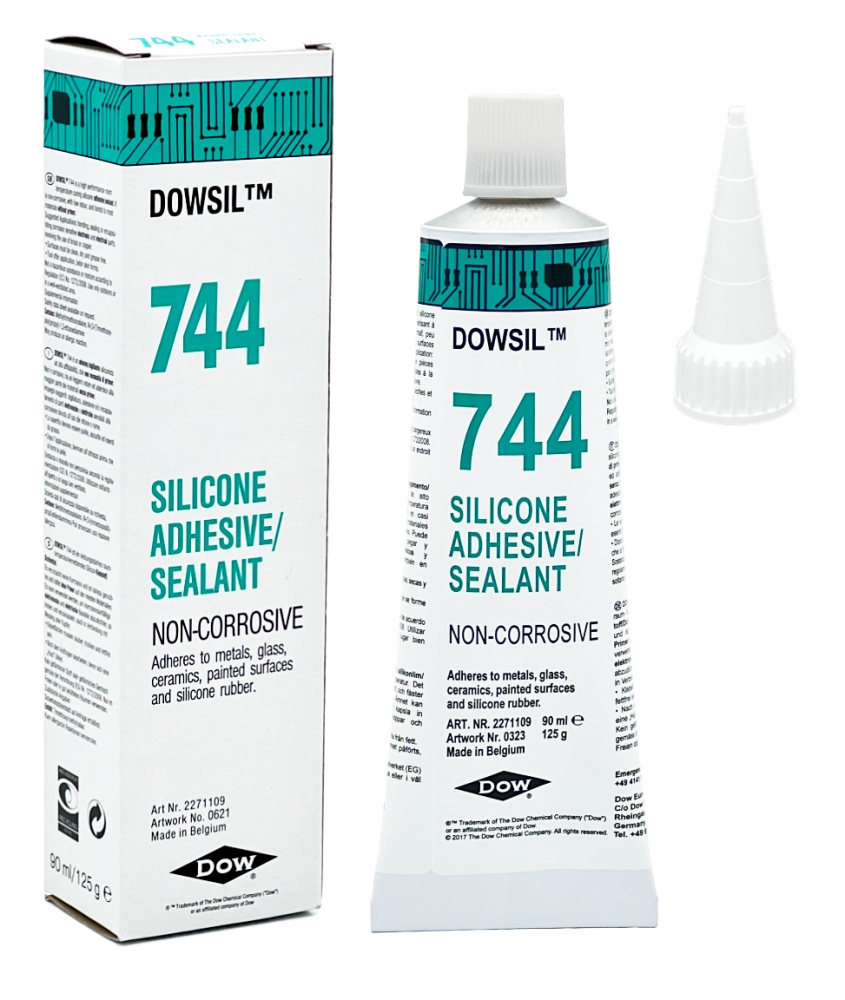 Keo dán silicone Dowsil 744 RTV màu trắng tuýp 90ml