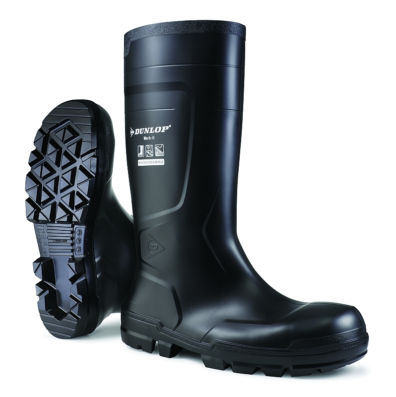 Ủng bảo hộ cao cổ DUNLOP NB2HD01 WORK-IT chất liệu PU - Màu đen S5 SRC