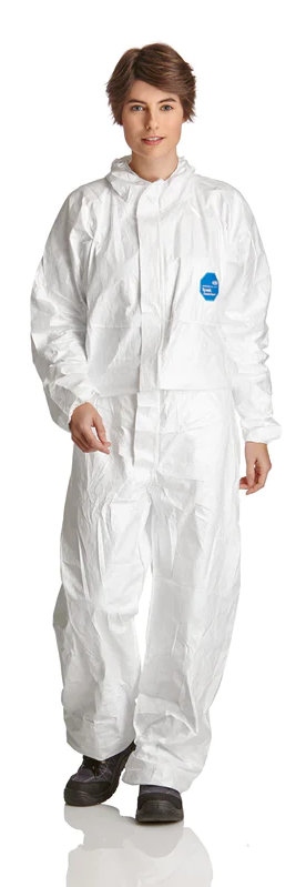 Quần áo bảo hộ Tyvek 500 Xpert màu trắng, Cấp độ 3 (Category III), Kiểu 5-B/6-B, tiêu chuẩn EN 14126.