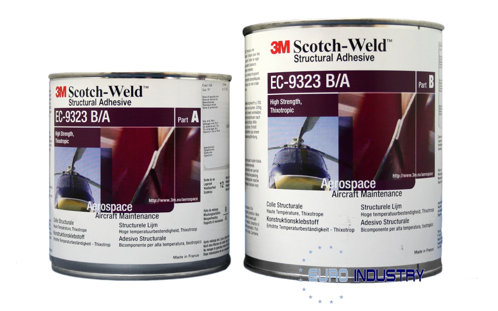 Keo dán cấu trúc hai thành phần 3M Scotch-Weld EC-9323-2 B/A dung tích 1 lít