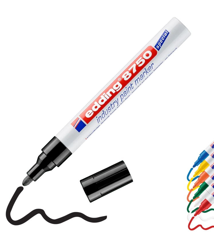 Bút sơn công nghiệp Edding 8750 đầu tròn 2-4 mm không phai.