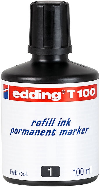 Mực nạp bút lông dầu Edding T 100 dung tích 100 ml màu đen