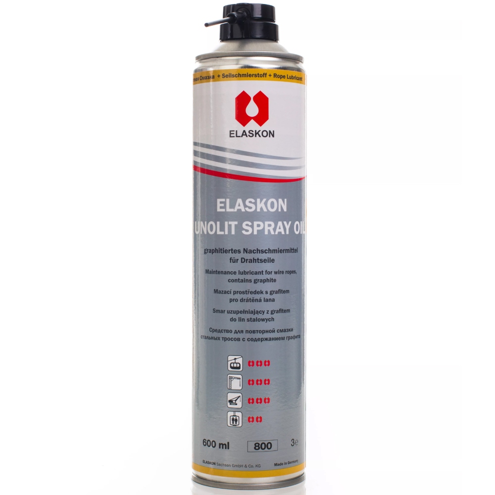 Dầu bôi trơn dây cáp thép dạng xịt Elaskon Unolit Spray chai 600 ml