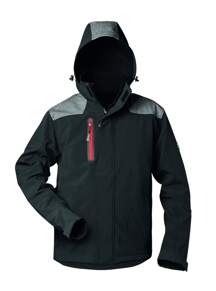 Áo khoác Softshell Elysee 19925 EPSILON phản quang thời trang màu đen/xám