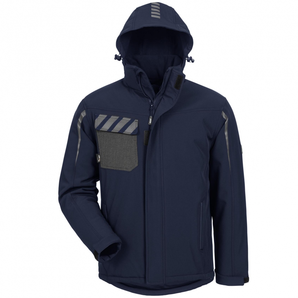 Áo khoác softshell mùa đông có mũ Elysee 19932 NAXOS màu xanh đen S-4XL