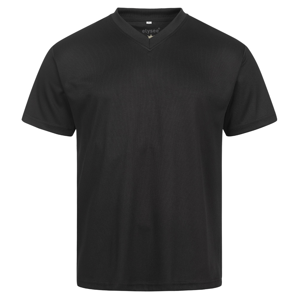 Áo thun công sở thoáng khí chống tia UV màu đen S-XXXL, Elysee 21048