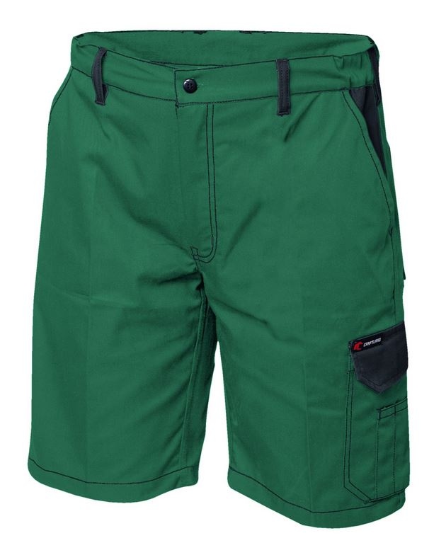 Quần short vải kaki chéo polycotton Craftland 22444 WESTERLO màu xanh lá/đen