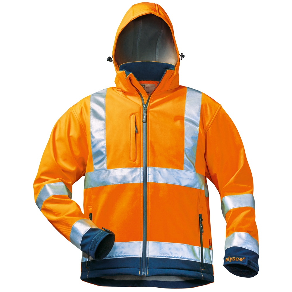 Áo khoác Softshell phản quang Elysee 22731 BILL màu cam/xanh đen S-4XL