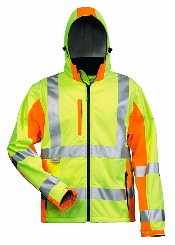 Áo khoác phản quang Elysee 22735 Jim Softshell Vàng/Cam phối hợp cao cấp
