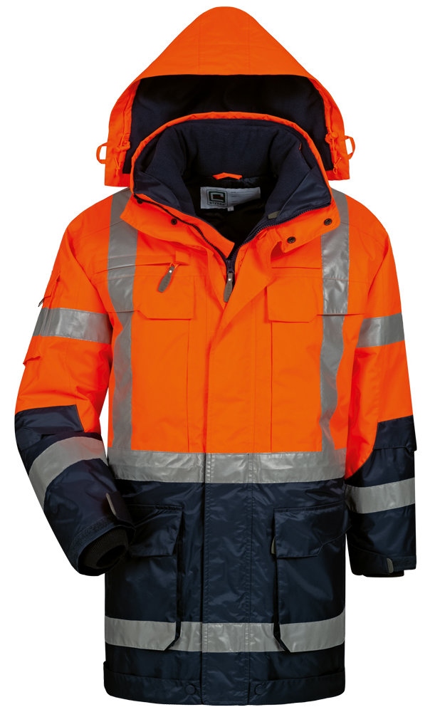 Áo khoác giữ nhiệt cao cấp Hi Vis 4 trong 1 màu cam/xanh đen, Elysee 23431