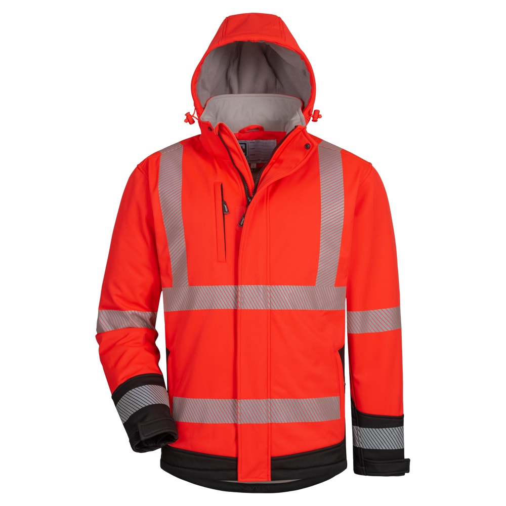 Áo khoác softshell phản quang mùa đông 3 trong 1 Elysee 23435 đỏ/đen