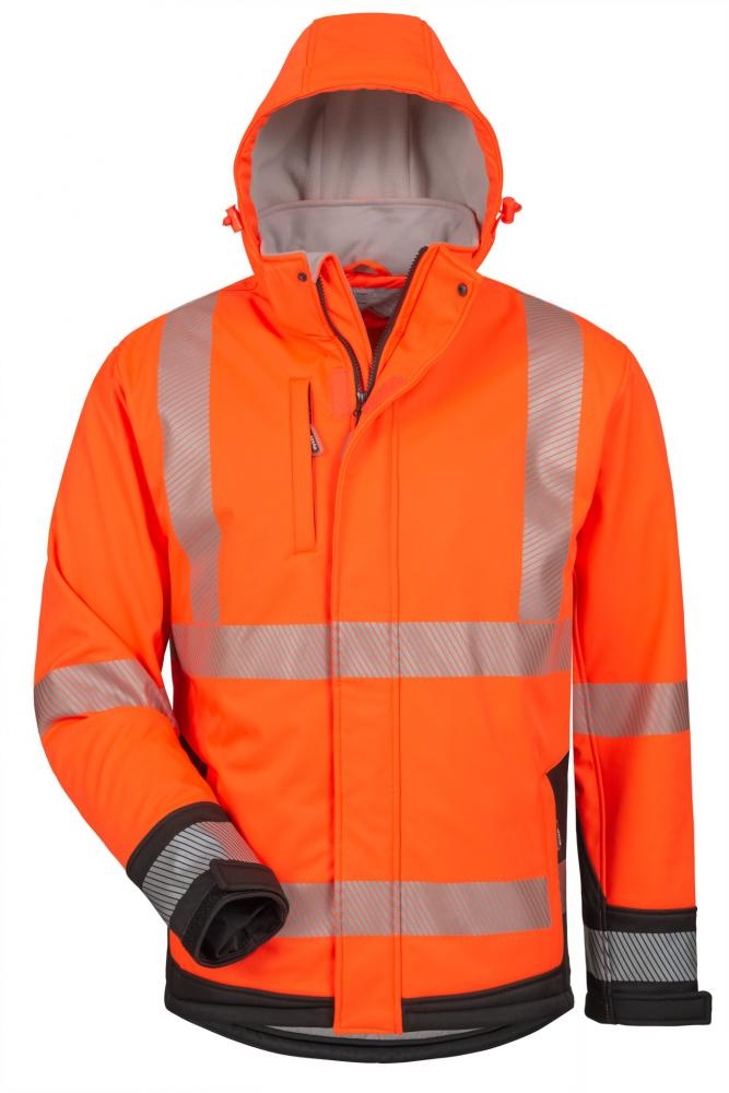 Áo khoác phản quang Softshell mùa đông 3 trong 1 cam/đen S-4XL, Elysee 23436