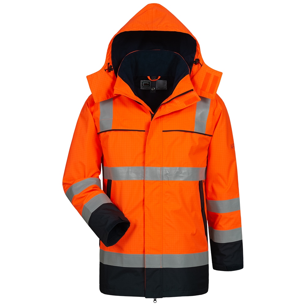 Áo khoác Parka phản quang đa tiêu chuẩn Elysee 23472 AARO màu cam/xanh đen S-3XL