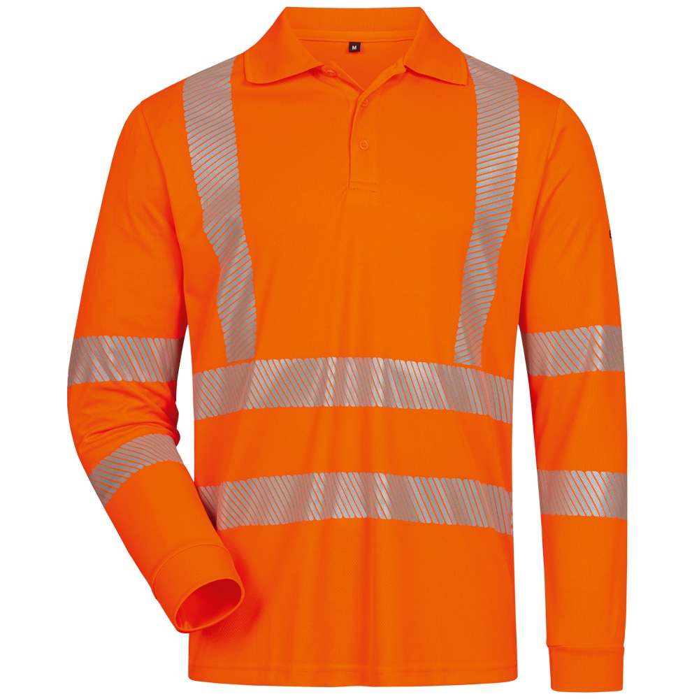 Áo polo phản quang dài tay Elysee 23498 màu cam S–4XL