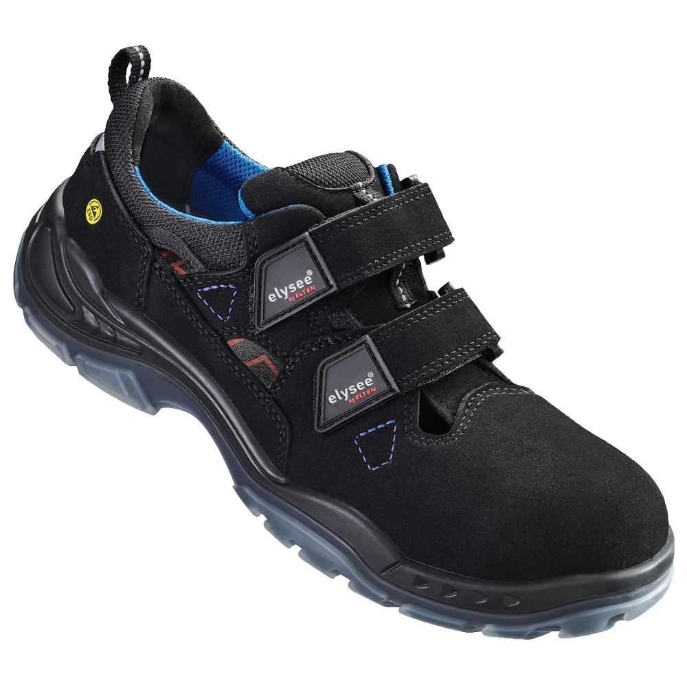 Giày sandal bảo hộ đen/xanh S1P SRC cỡ 36-49, Elysee 31730 GOCH