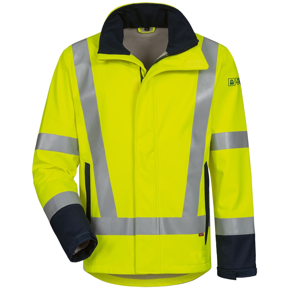 Áo khoác softshell phản quang đa tiêu chuẩn Elysee 23404 màu vàng/xanh đen