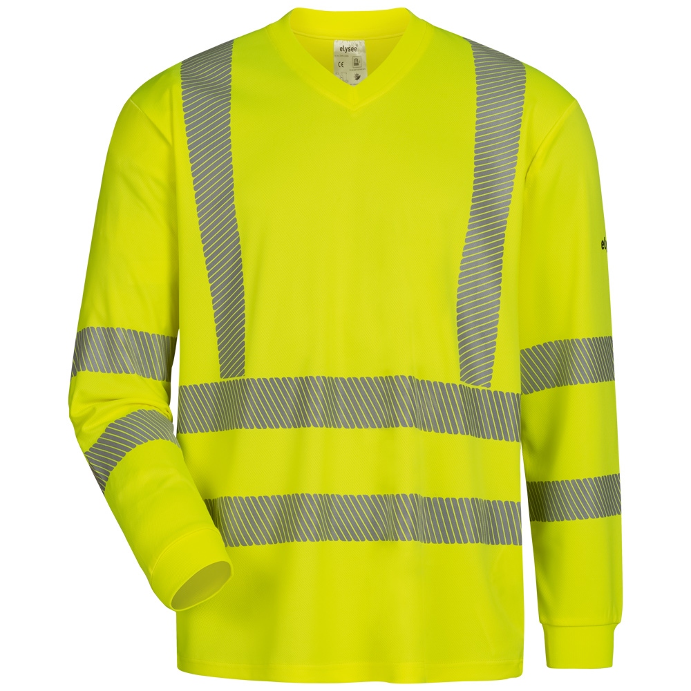 Áo polo chống tia UV màu vàng, độ phản quang cao, size S-4XL, thương hiệu Elysee Nature 23495