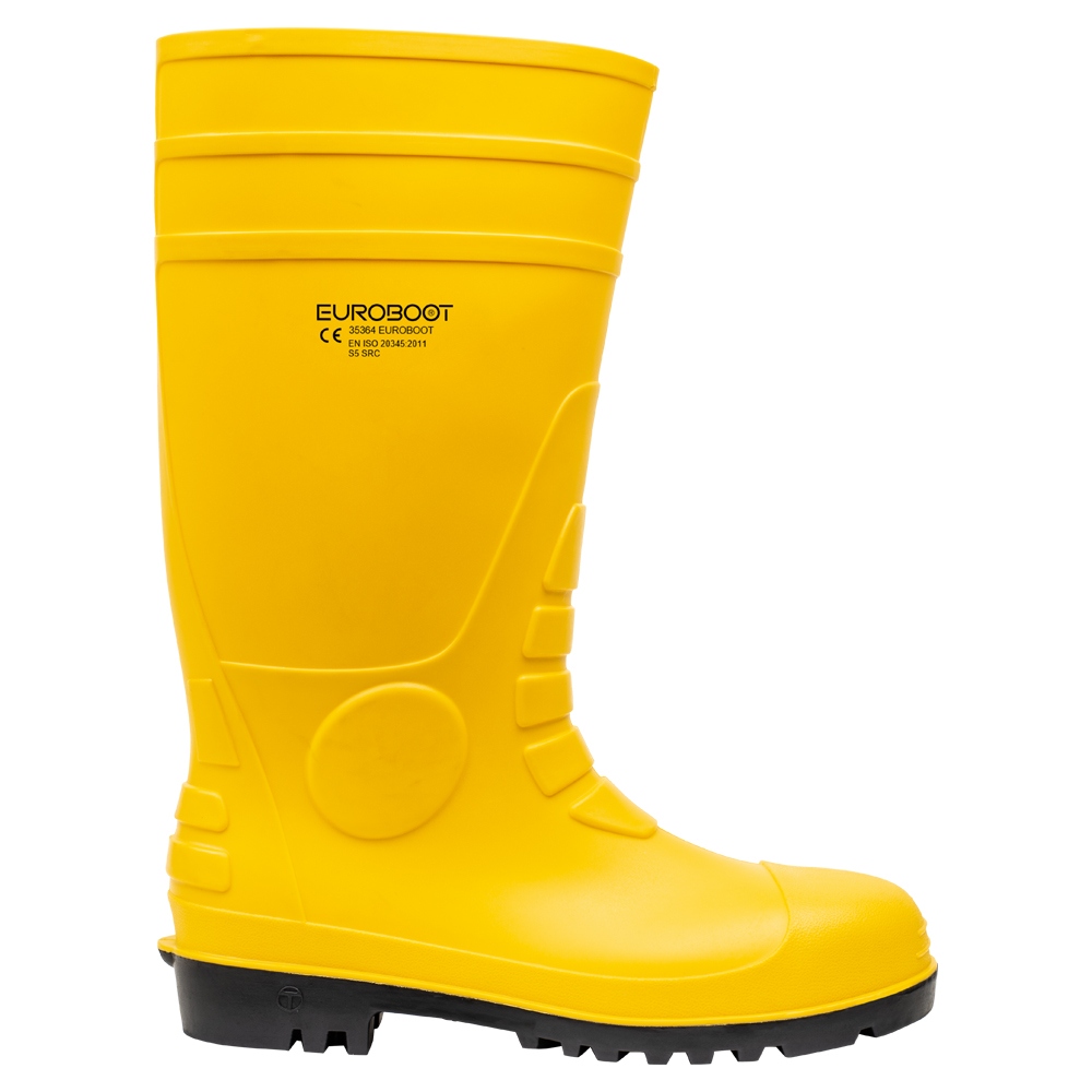 Ủng bảo hộ PVC EUROBOOT 35364 PVC S5 SRC màu vàng tiêu chuẩn EN ISO 20345