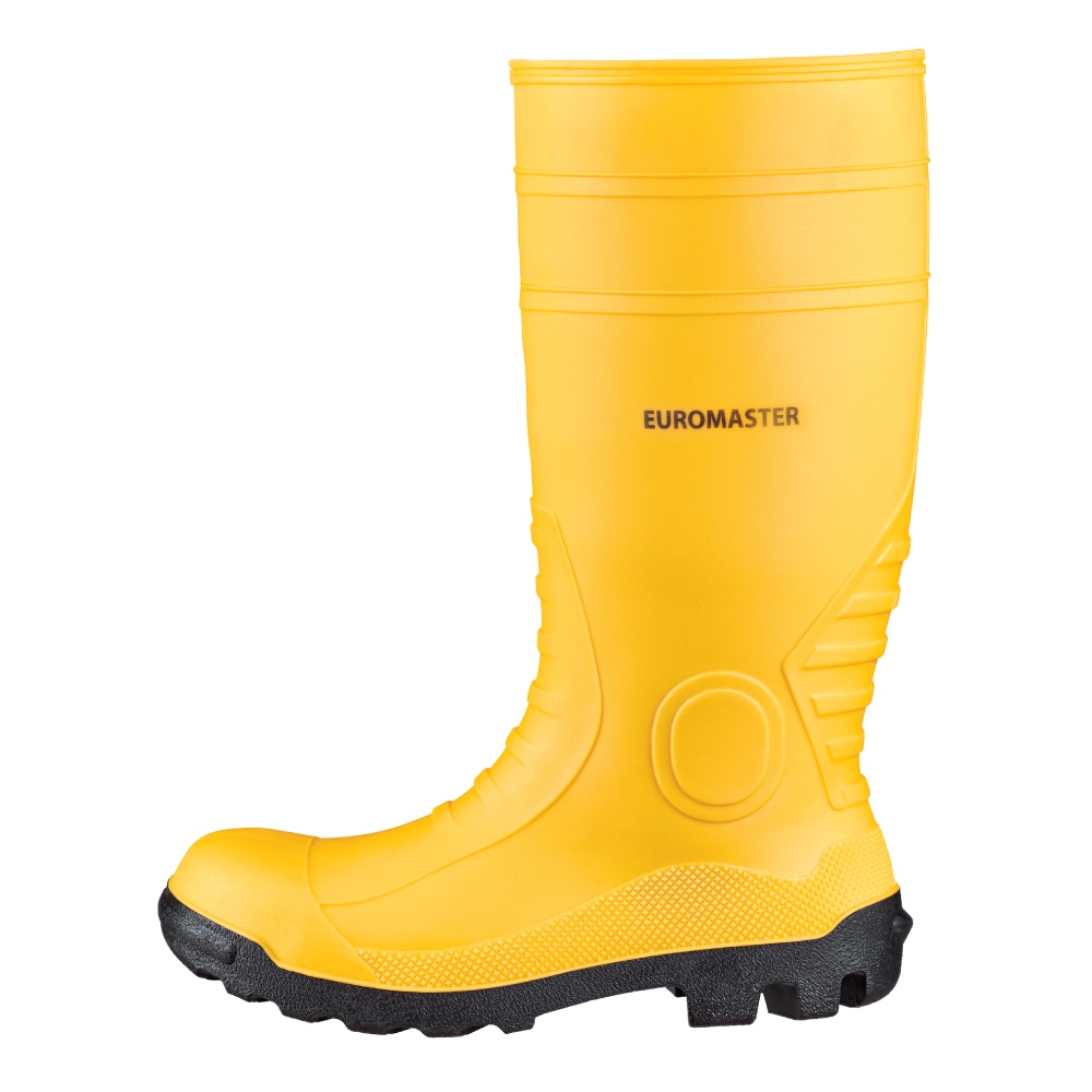Ủng bảo hộ lao động mũi thép PVC màu vàng 37-48 S5 SRA, Euromax 35362