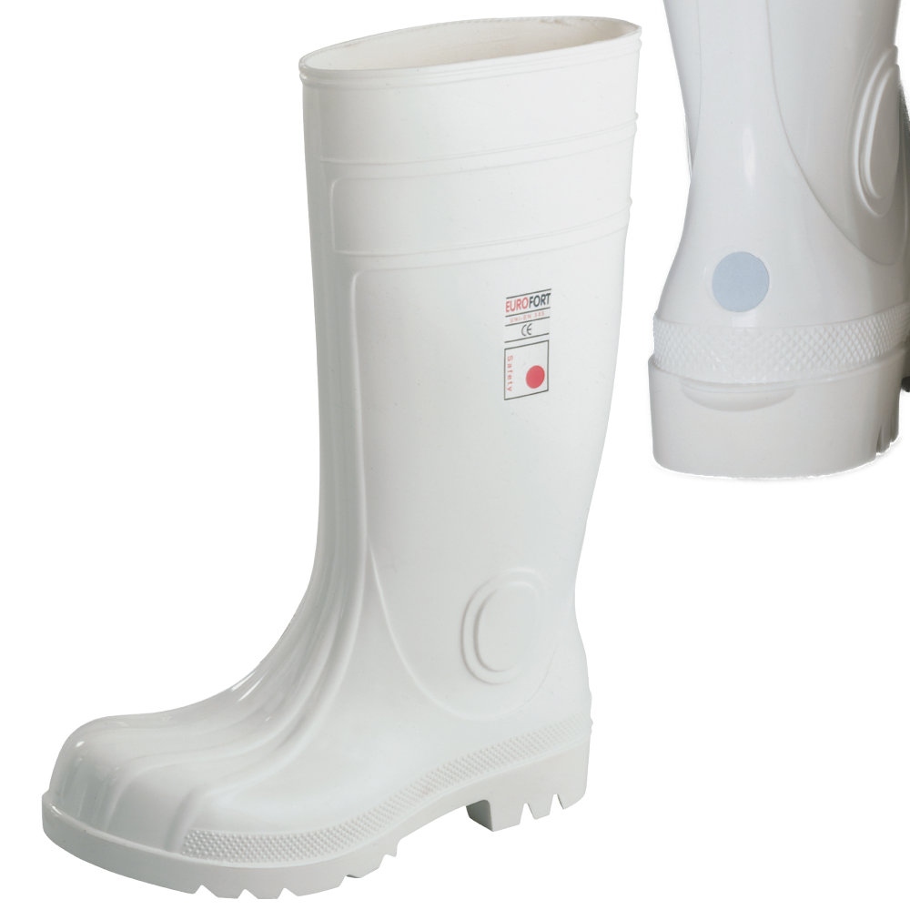 Ủng bảo hộ mũi thép chống tĩnh điện màu trắng size 37-48 S4 SRC, Euromax 35470